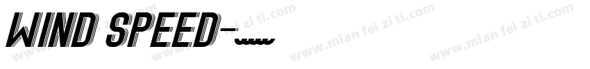 WIND SPEED字体转换